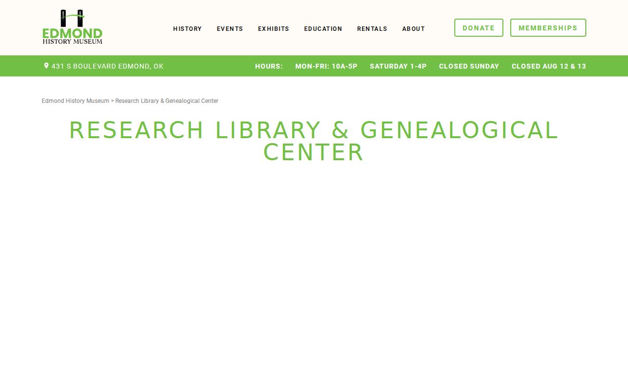 Edmond residents directory History Museum genealogy and directory collections