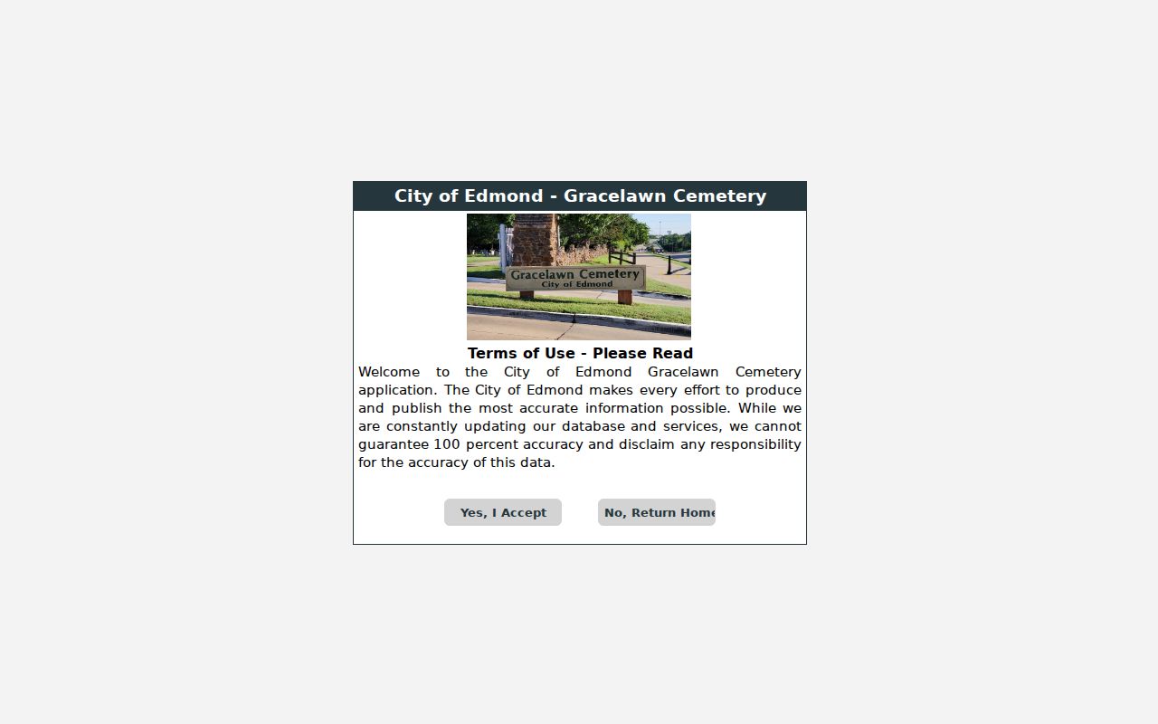 Edmond residents directory Gracelawn cemetery name search map